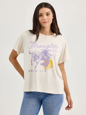 Women's Bucking Bronco Girlfriend Tee Vintage White