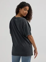 Women's Oversized Tiger Tee Faded Black