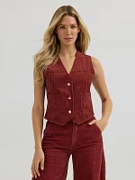 Femme Corduroy Vest Madder Brown