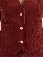 Femme Corduroy Vest Madder Brown