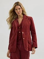 Women's Corduroy Blazer Madder Brown