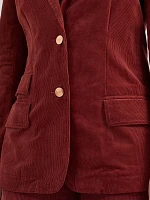 Women's Corduroy Blazer Madder Brown