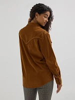 Women's Western Corduroy Shirt Monks Robe