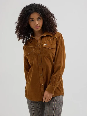 Women's Western Corduroy Shirt Monks Robe