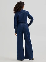 Women's Trouser Coverall Aged Blue