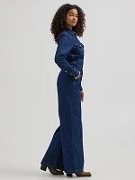 Women's Trouser Coverall Aged Blue