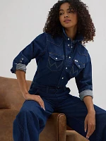 Women's Trouser Coverall Aged Blue