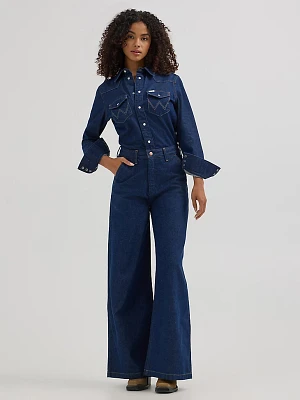 Women's Trouser Coverall Aged Blue