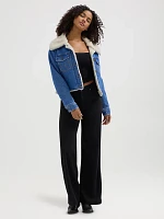 Women's Worldwide Mid Rise Wide Leg Jean Midnight Ride