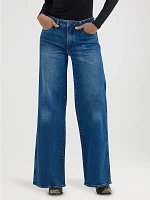 Women's Worldwide Mid Rise Wide Leg Jean Indigo Dusk