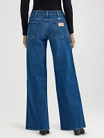 Women's Worldwide Mid Rise Wide Leg Jean Indigo Dusk