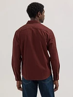 Men's Wrangler® Epic Soft™ Stretch Twill Shirt Bitter Chocolate