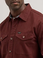 Men's Wrangler® Epic Soft™ Stretch Twill Shirt Bitter Chocolate