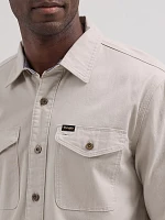 Men's Wrangler® Epic Soft™ Stretch Twill Shirt Silver Cloud