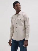 Men's Wrangler® Epic Soft™ Stretch Twill Shirt Silver Cloud