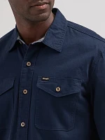 Men's Wrangler® Epic Soft™ Stretch Twill Shirt Dark Sapphire