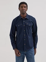 Men's Wrangler® Epic Soft™ Stretch Twill Shirt Dark Sapphire