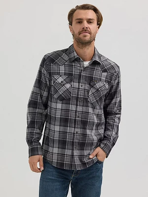 Men's Broken Twill Plaid Shirt Dark Shadow