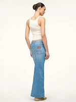 Wrangler + STAUD The Maxi Skirt Mid Blue