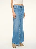 Wrangler + STAUD The Maxi Skirt Mid Blue