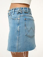 Wrangler + STAUD The Mini Skirt Mid Blue