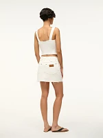 Wrangler + STAUD The Mini Skirt White