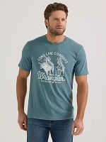 Men's Long Live Cowboys® Graphic T-Shirt Goblin Blue