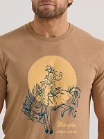 Men's Short Sleeve Bucking Bronco Graphic T-Shirt Cinnamon Swirl