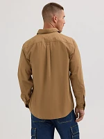 Men's Relaxed Fit Stretch Shirt Duck Brown