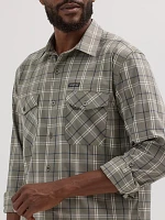 Men's Outdoor Utility Plaid Shirt Cabernet Storm