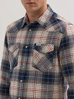 Men's Western Shirt Navy Red