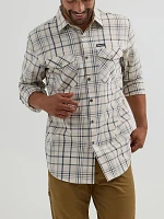 Men's Outdoor Utility Plaid Shirt Zinfandel Cream