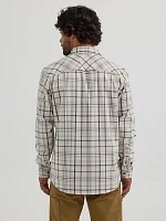 Men's Outdoor Utility Plaid Shirt Zinfandel Cream