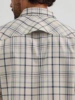 Men's Outdoor Utility Plaid Shirt Zinfandel Cream