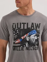 Men's Outlaw Willie Nelson T-Shirt Pewter