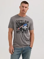 Men's Outlaw Willie Nelson T-Shirt Pewter