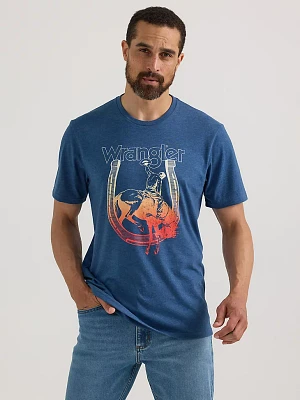 Men's Horseshoe Cowboy T-Shirt Dark Denim