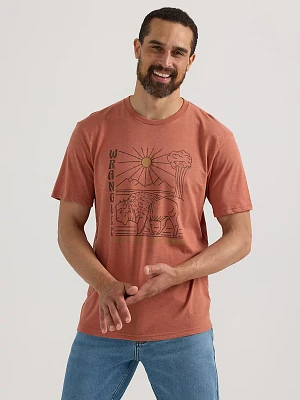 Men's Bison Graphic T-Shirt Redwood