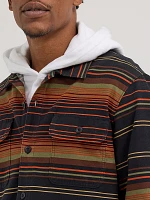 Men's Utility Stripe Overshirt Caviar