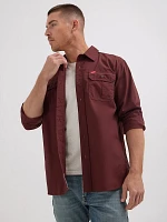 Men's Relaxed Fit Stretch Shirt Bitter Chocolate