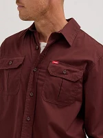 Men's Relaxed Fit Stretch Shirt Bitter Chocolate