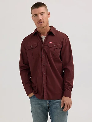 Men's Relaxed Fit Stretch Shirt Bitter Chocolate