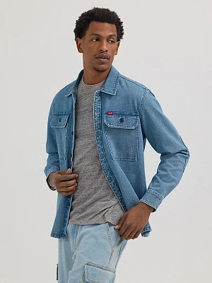 Men's Utility Overshirt Indigo Wash