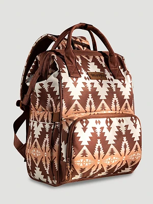 Southwestern Print Backpack in Brown