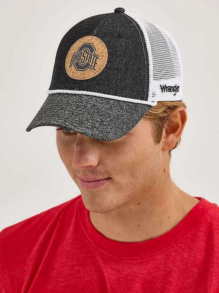 Wrangler Collegiate Rope Trucker Cap in Ohio State