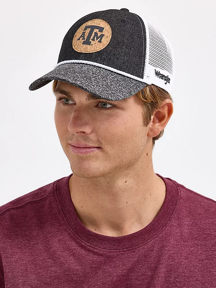 Wrangler Collegiate Rope Trucker Cap in Texas A&M