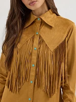 Wrangler x Lainey Wilson Fringe Snap Shirt Bone Brown