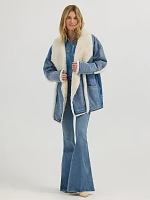 Wrangler x Lainey Wilson The Iconic Coat Mid Wash Denim