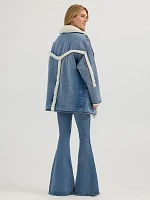 Wrangler x Lainey Wilson The Iconic Coat Mid Wash Denim