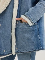 Wrangler x Lainey Wilson The Iconic Coat Mid Wash Denim